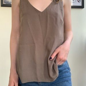 Taupe v-neck camisole